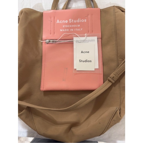 Acne Studios Tan and Pink Tote Bag - Picture 9 of 10